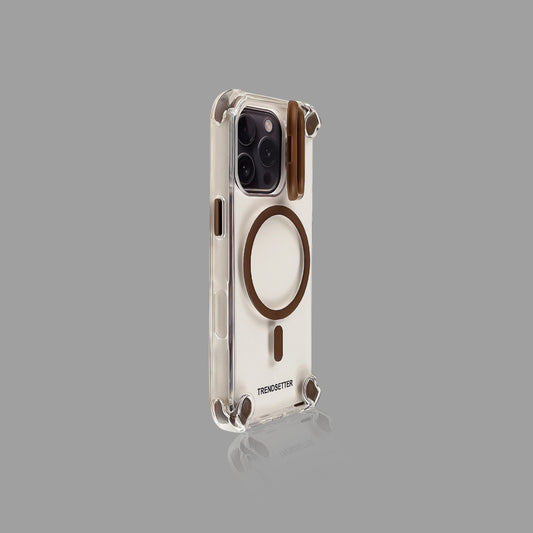 Clear iPhone Case with Built-in Lens Stand