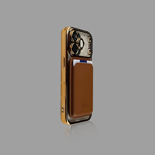 Magnetic Cardholder iPhone Case with Electroplated Frame