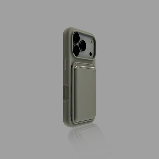 Solid Color Magnetic iPhone Case with Magnetic Card Holder