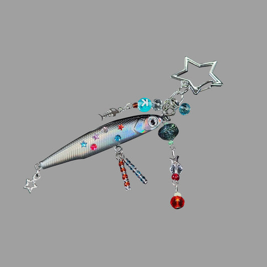 Vintage Salted Fish Keychain, Retro Fish Charm Bag Pendant, Y2K Accessory