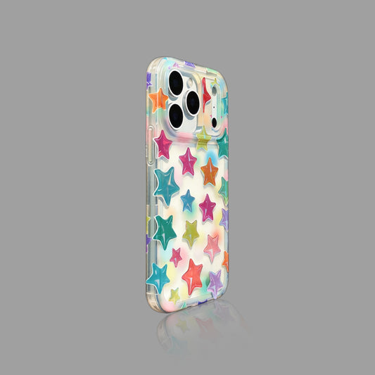 ドーパミン ホログラフィック スター iPhoneケース、半透明