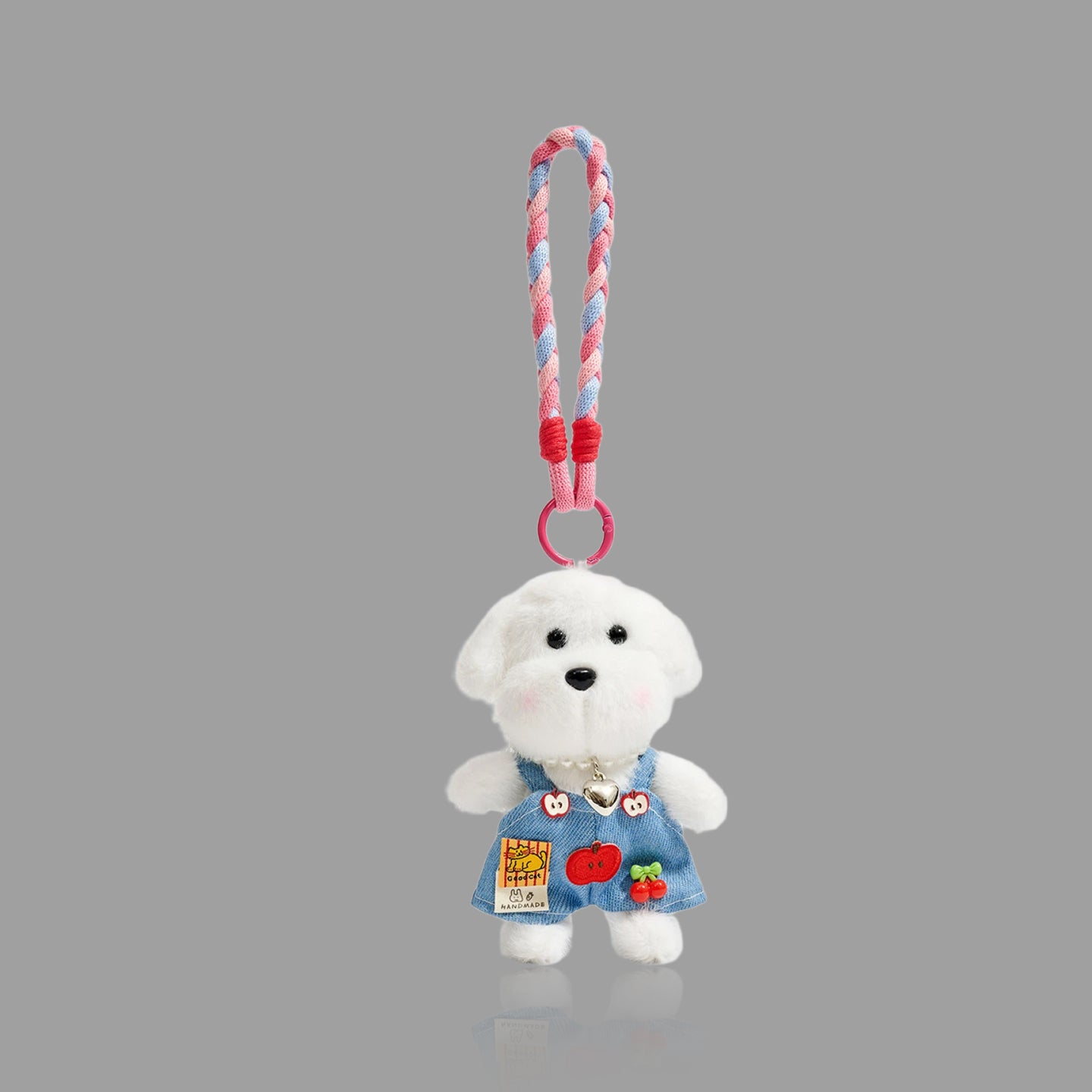 かわいいデザート犬/くまぬいぐるみキーホルダー、ふわふわバッグチャームカーペンダント