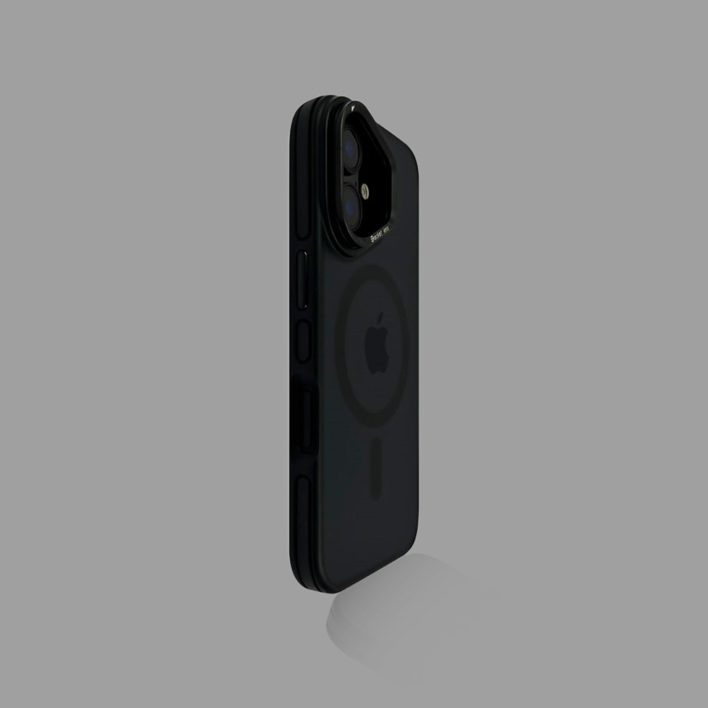 Matte Dark Color MagSafe iPhone Case with Integrated Lens Kickstand