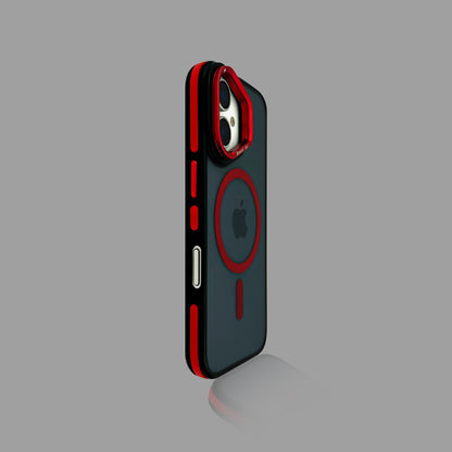 Matte Dark Color MagSafe iPhone Case with Integrated Lens Kickstand