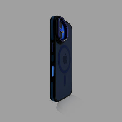 Matte Dark Color MagSafe iPhone Case with Integrated Lens Kickstand