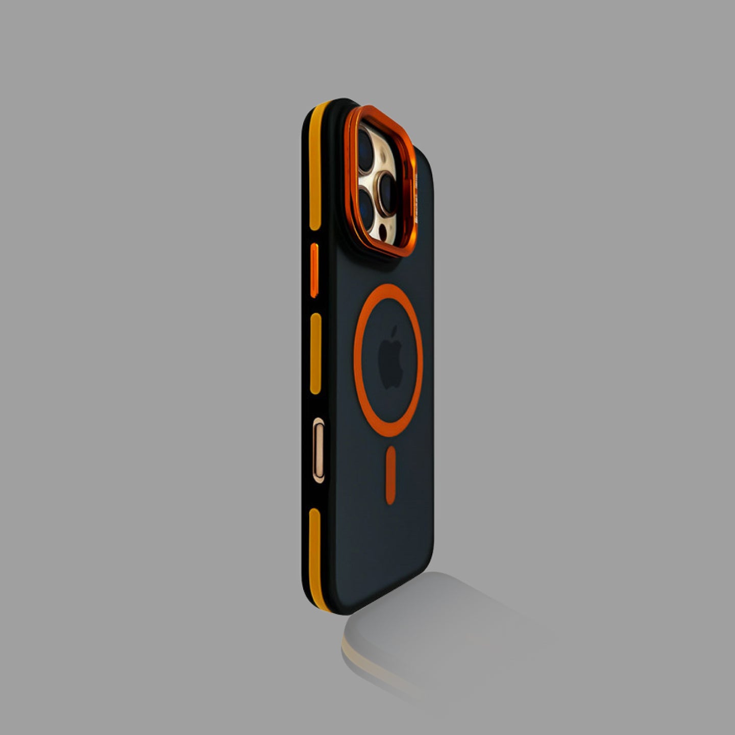 Matte Dark Color MagSafe iPhone Case with Integrated Lens Kickstand