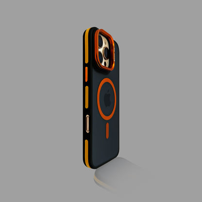 Matte Dark Color MagSafe iPhone Case with Integrated Lens Kickstand
