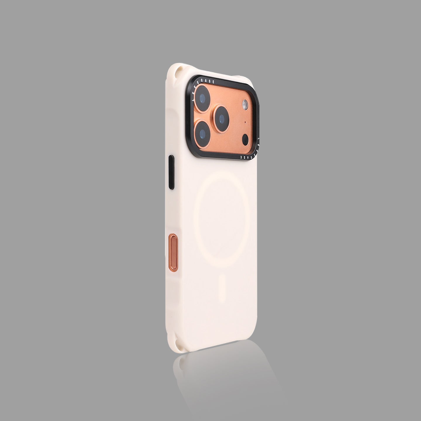 Solid Color Frosted MagSafe iPhone Case, Four-Corner Lanyard Hole Shockproof Protective Cover