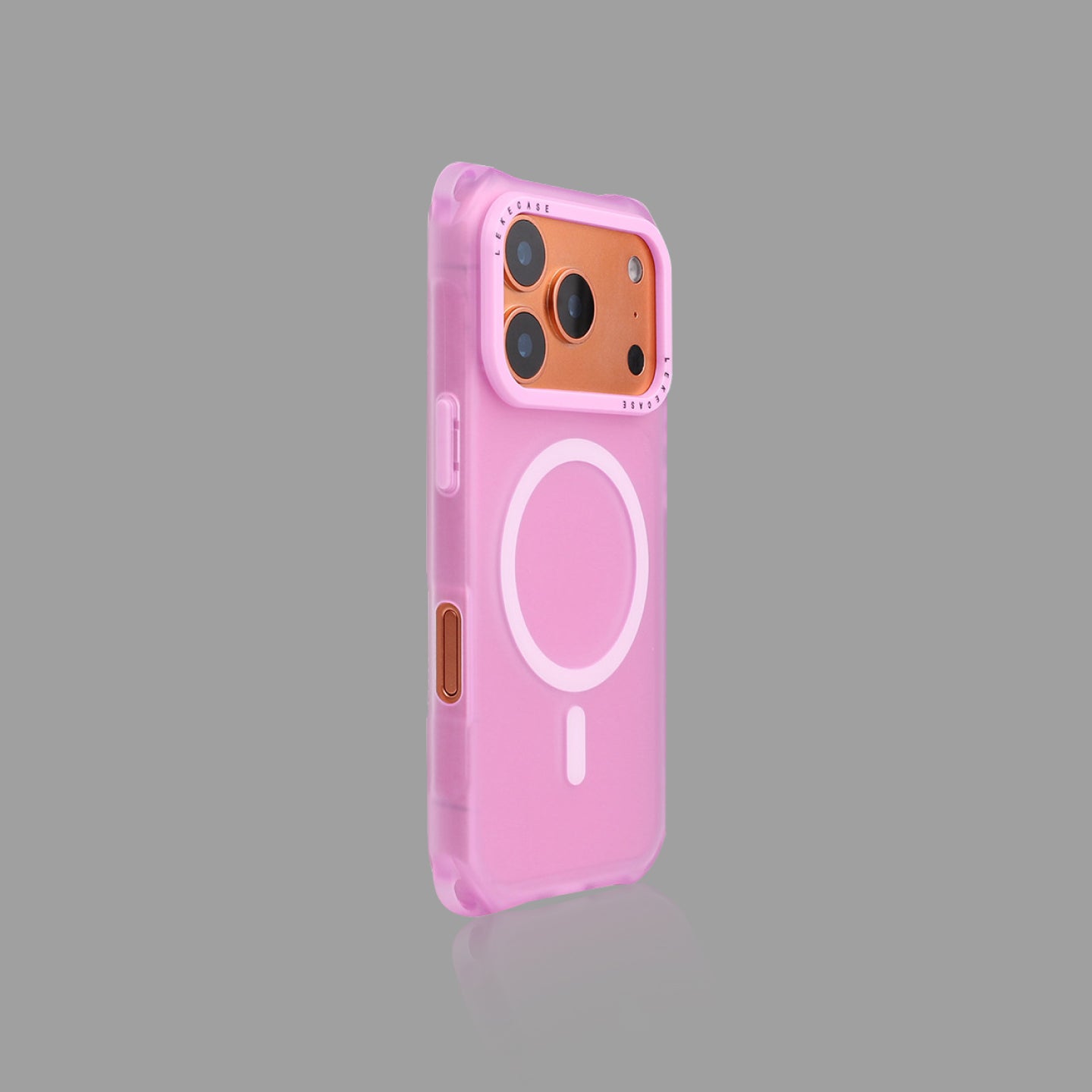 Solid Color Frosted MagSafe iPhone Case, Four-Corner Lanyard Hole Shockproof Protective Cover
