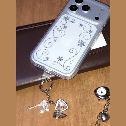 Silver Pattern IMD Clear iPhone Case