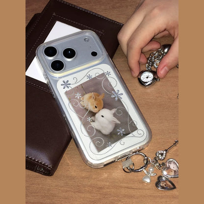 Silver Pattern IMD Clear iPhone Case