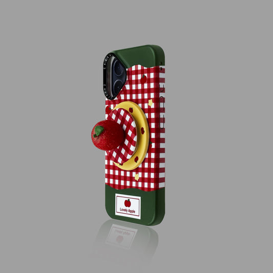 Gingham MagSafe iPhone Case with Detachable Stand