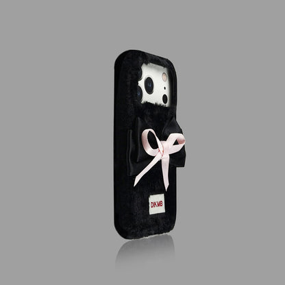 Cute Bow Plush iPhone Case