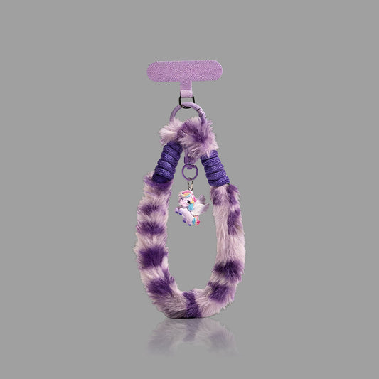 Cute Plush Phone Wrist Strap – Unicorn & Pony Design