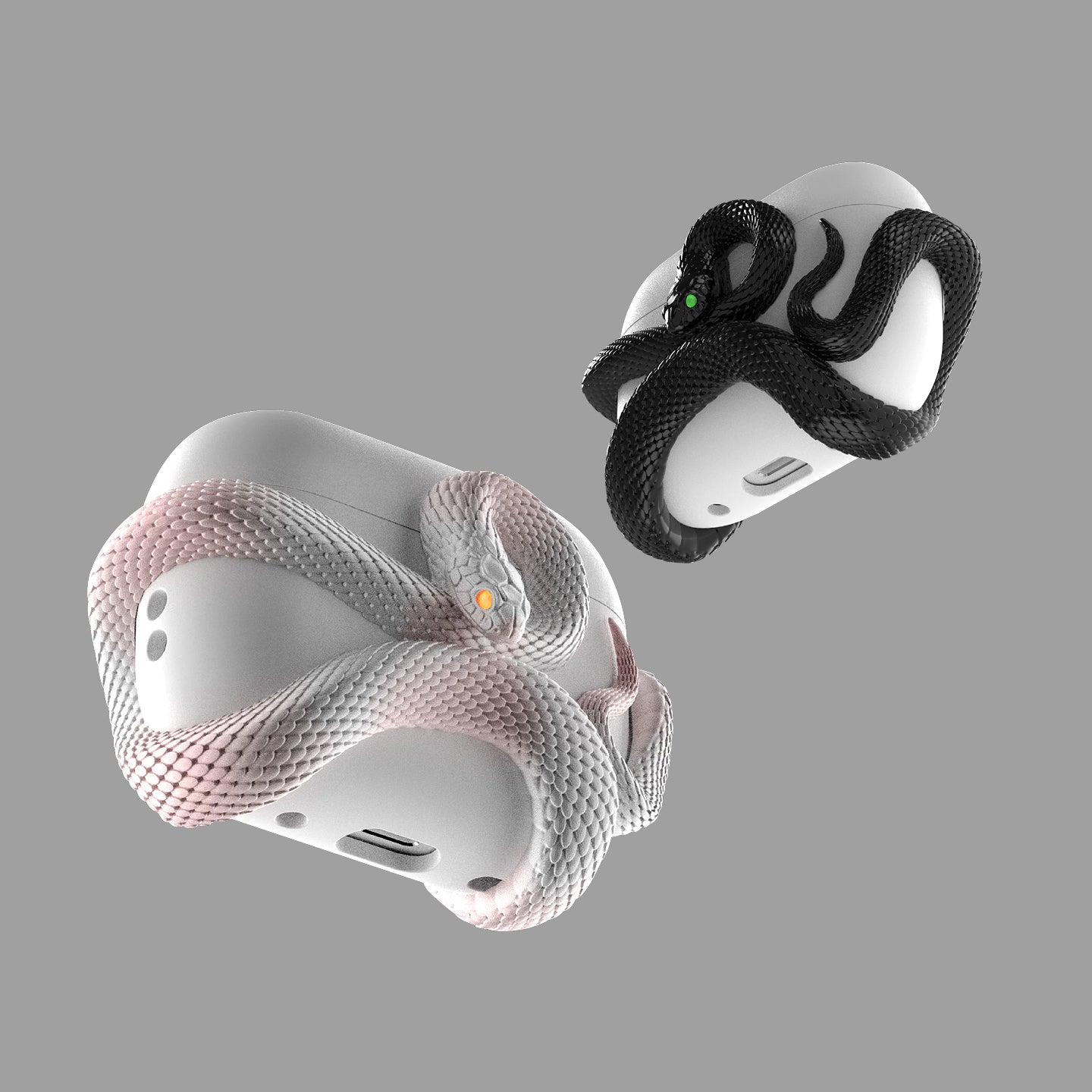 3D 뱀 모양 에어팟 케이스