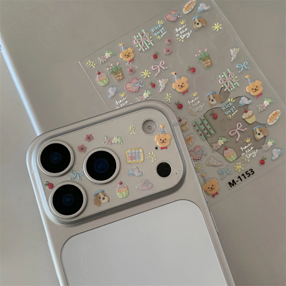 漫画イラストカメラレンズステッカー、レンズベースフィルム+デカールセット