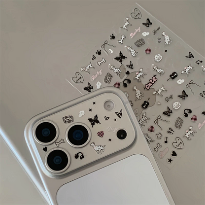漫画イラストカメラレンズステッカー、レンズベースフィルム+デカールセット