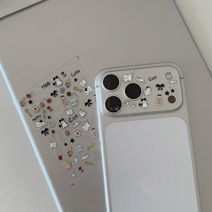 漫画イラストカメラレンズステッカー、レンズベースフィルム+デカールセット