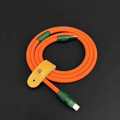 Dopamine Color USB-C to Lightning Fast Charging Cable, Thick Soft Silicone iPhone Charger Cord