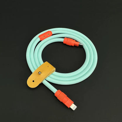Dopamine Color USB-C to Lightning Fast Charging Cable, Thick Soft Silicone iPhone Charger Cord