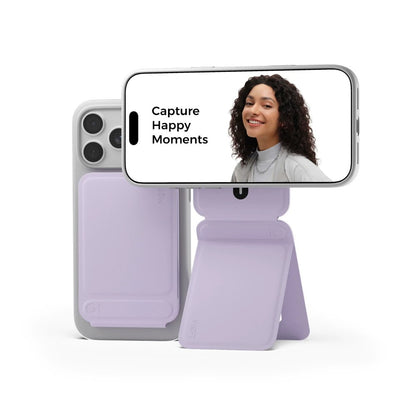 MagSafe Wallet Phone Stand, Foldable Multi-Angle Card Holder Cell Phone Grip for iPhone Series