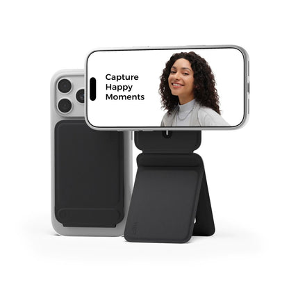 MagSafe Wallet Phone Stand, Foldable Multi-Angle Card Holder Cell Phone Grip for iPhone Series