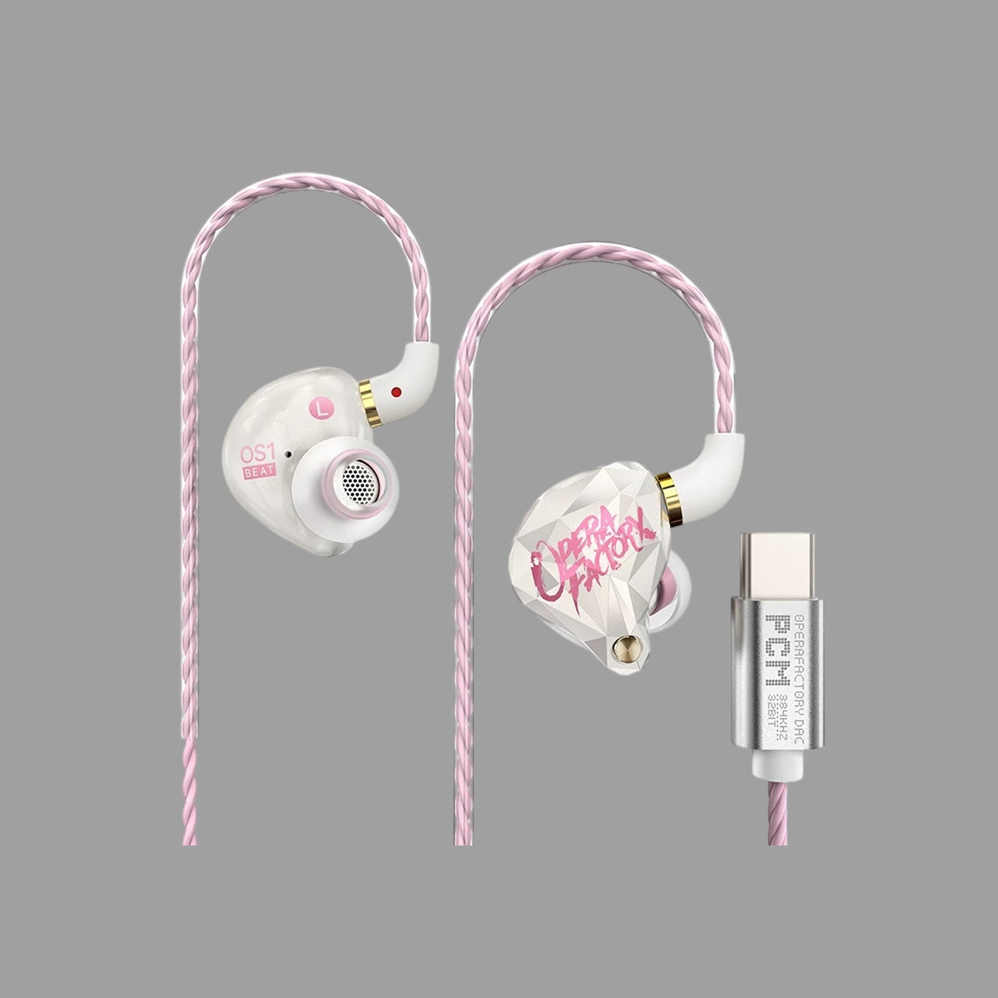 Type-C DAC Wired Gaming In-Ear Earphones with Microphone, Hi-Res Audio, Auto EQ Adjustment for PC & Mobile
