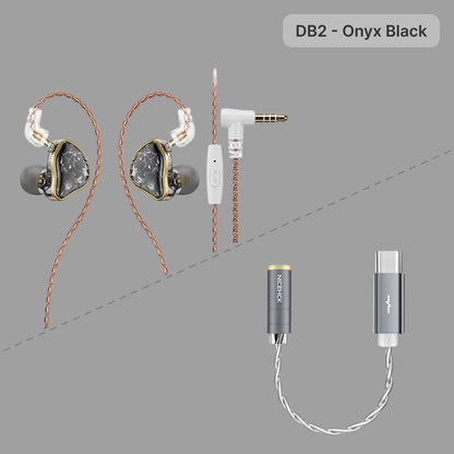 In-Ear Monitor Wired HiFi Earphones, Detachable 0.78mm 2Pin Cable, Optional Mic & Type-C Dongle