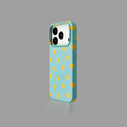 Heart & Polka Dot iPhone Case with Magnetic Heart Stand