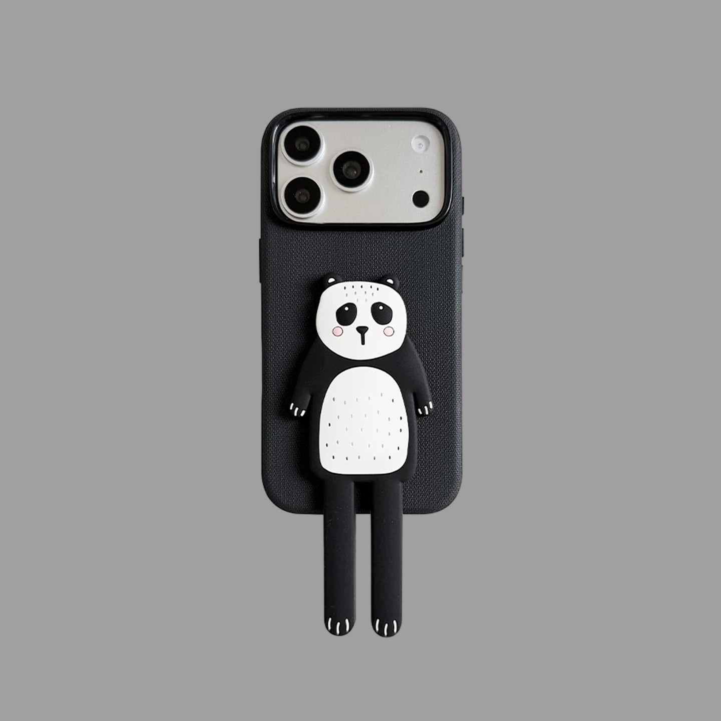 Long‑Leg Animal Stand iPhone Case, Fabric Texture 3D Cartoon Protective Cover