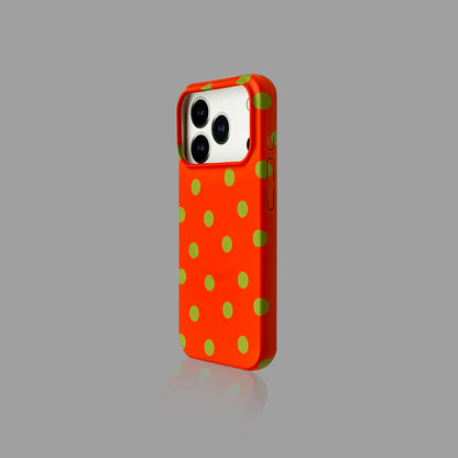 Heart & Polka Dot iPhone Case with Magnetic Heart Stand