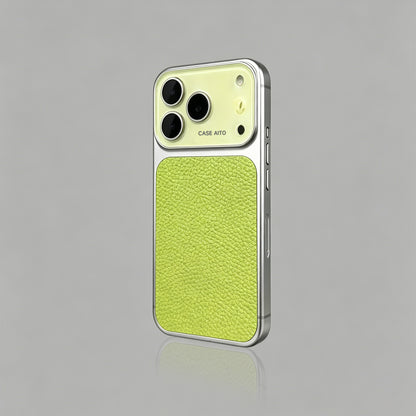 Retro Lychee Leather Texture iPhone Case