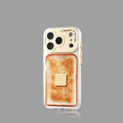 Toast Pattern Magnetic Phone Case, Niche Fun Original Design
