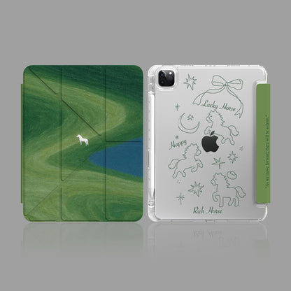 Unique Design Slim Lightweight iPad Case With Pencil Slot Compatible For Apple iPad