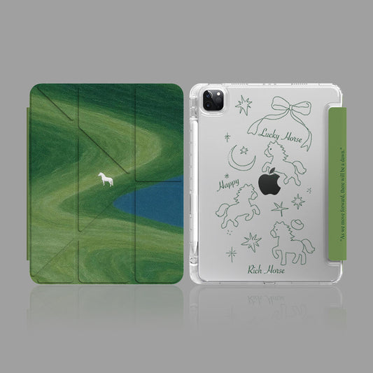 Unique Design Slim Lightweight iPad Case With Pencil Slot Compatible For Apple iPad