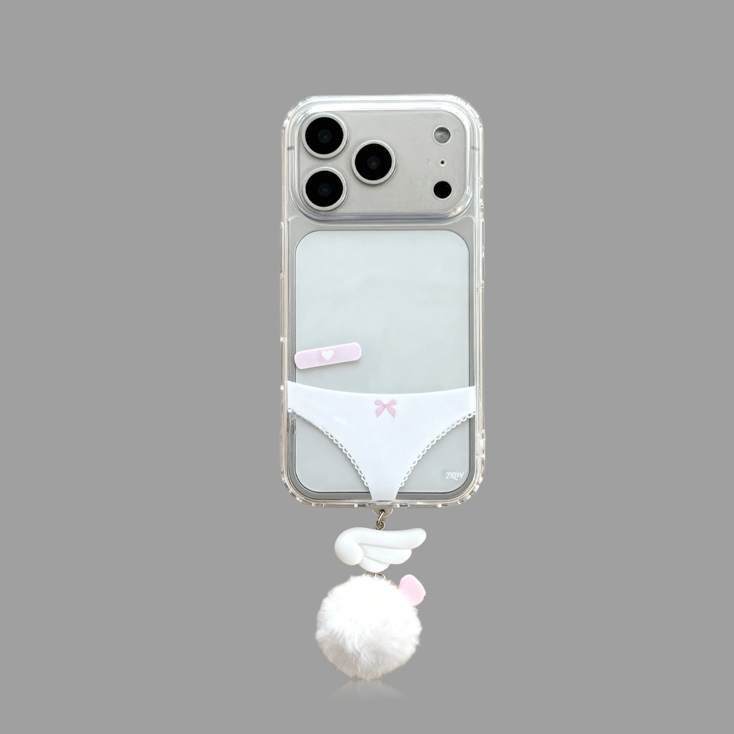 Y2K Coquette Aesthetic iPhone Case with Fluffy Charm