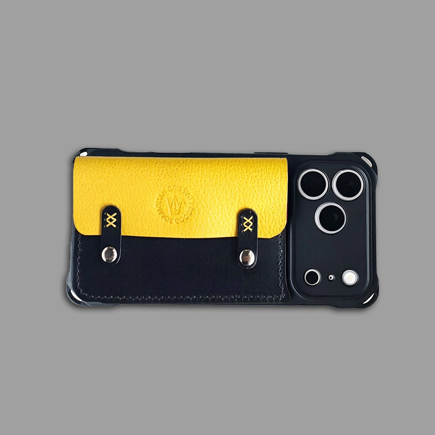 Classic Leather Cardholder iPhone Case with Crossbody Strap, Wallet-Style