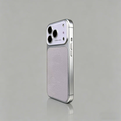Retro Lychee Leather Texture iPhone Case