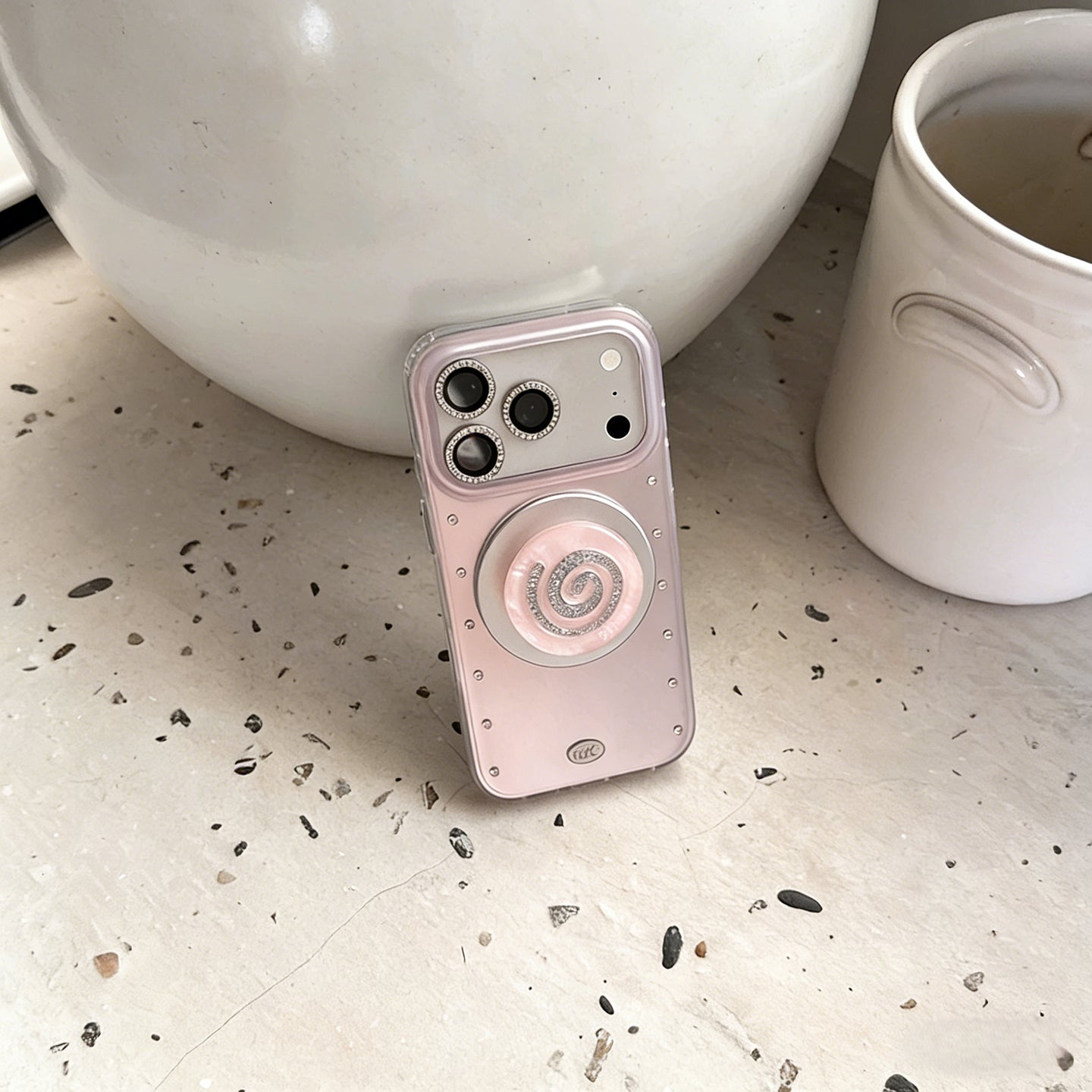 라인스톤 전기도금 MagSafe 아이폰 케이스