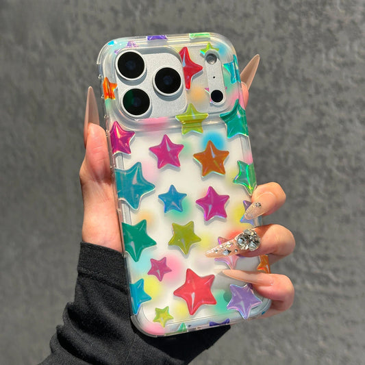 ドーパミン ホログラフィック スター iPhoneケース、半透明
